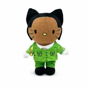 Peluche Hello Kitty x Tyler Chromakopia, peluche combinaison verte collector Hello Kitty et hip-hop