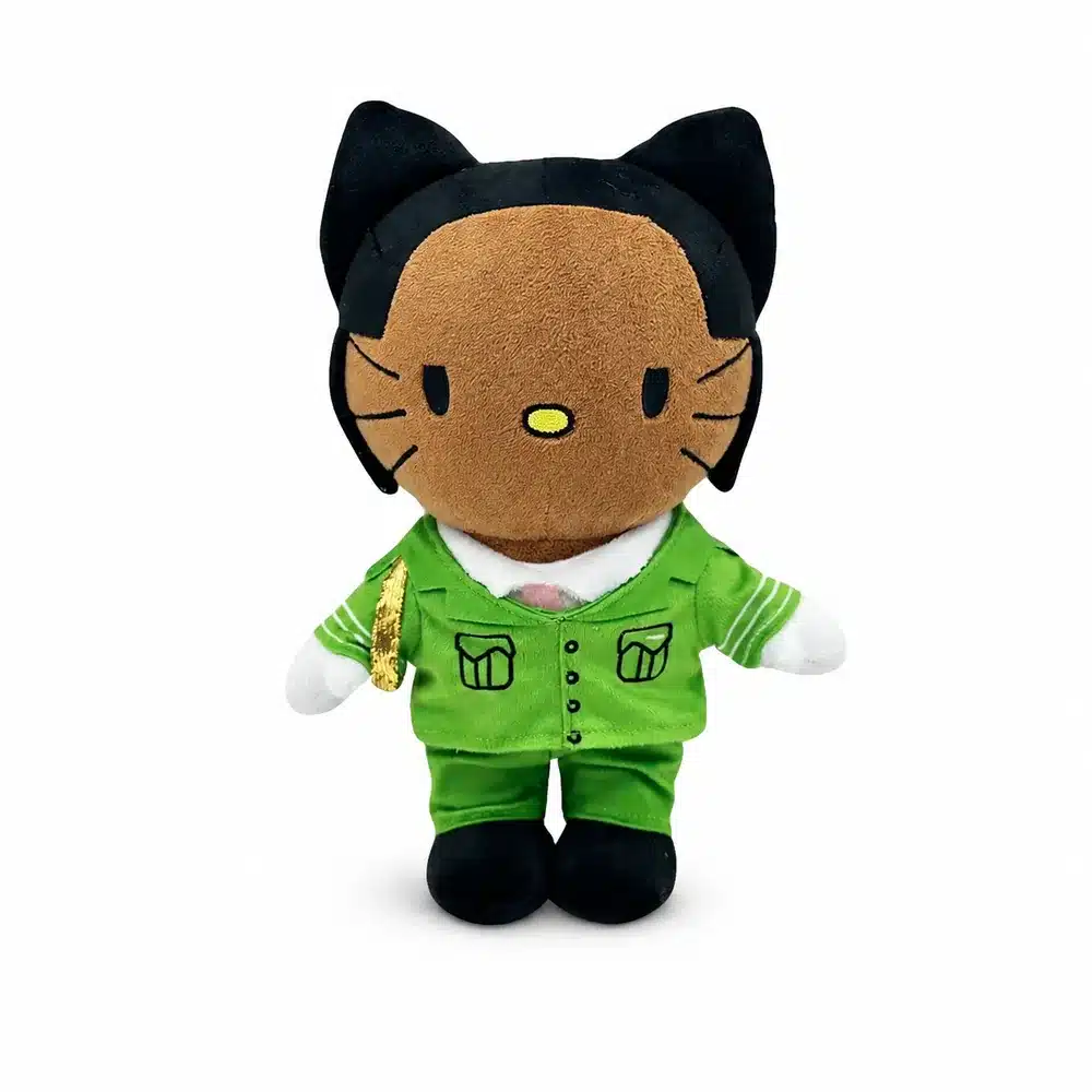 Peluche Hello Kitty x Tyler Chromakopia, peluche combinaison verte collector Hello Kitty et hip-hop