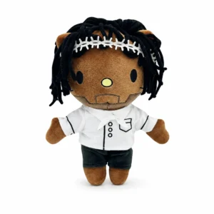 Peluche Hello Kitty x Kendrick Lamar Style A, peluche workwear collector Hello Kitty et hip-hop