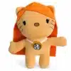 Peluche Hello Kitty x Ice Spice, peluche cheveux orange médaillon collector Hello Kitty et rap