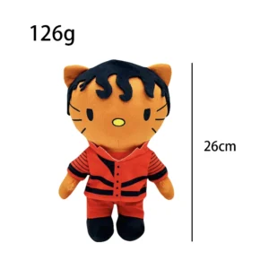 Peluche Hello Kitty x Michael Jackson 26cm, tenue inspirée du King of Pop