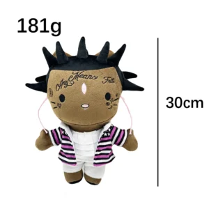 Détail peluche Hello Kitty x Lil Uzi Vert Style A 30 cm flamboyante