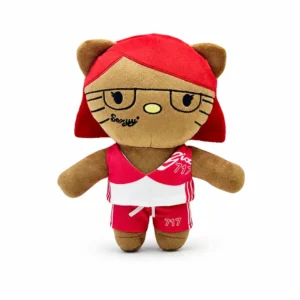 Peluche Hello Kitty x Sexyy Red Style A, peluche basket rouge collector Hello Kitty et rap