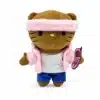 Peluche Hello Kitty x Cam'ron, peluche fourrure rose collector Hello Kitty et hip-hop