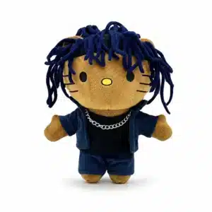 Peluche Hello Kitty x The Weeknd, peluche bleu nuit collector Hello Kitty et R&B