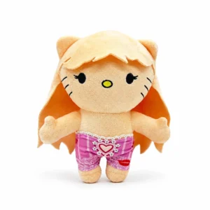 Peluche Hello Kitty x Sabrina Carpenter, peluche pyjama rose collector Hello Kitty et pop